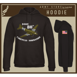 HOODIE DDAY 80TH C47 NOIR