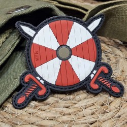 PATCH BOUCLIER VIKING R/BLC