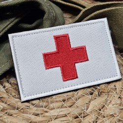 PATCH VELCRO CROIX ROUGE AID