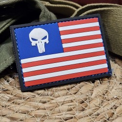 PATCH PUNISHER USA FLAG COULEU