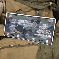 PLAQUE JEEP METAL en relief...