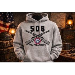 HOODIE 506TH PIR 101ST AB GRIS